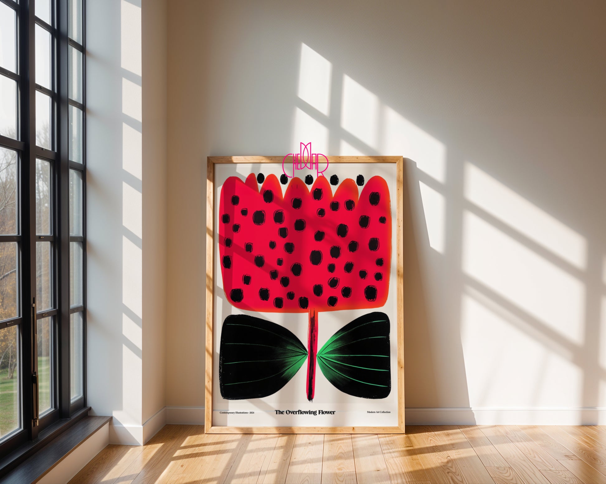 "Overlowing Flower" poster, a blooming flower