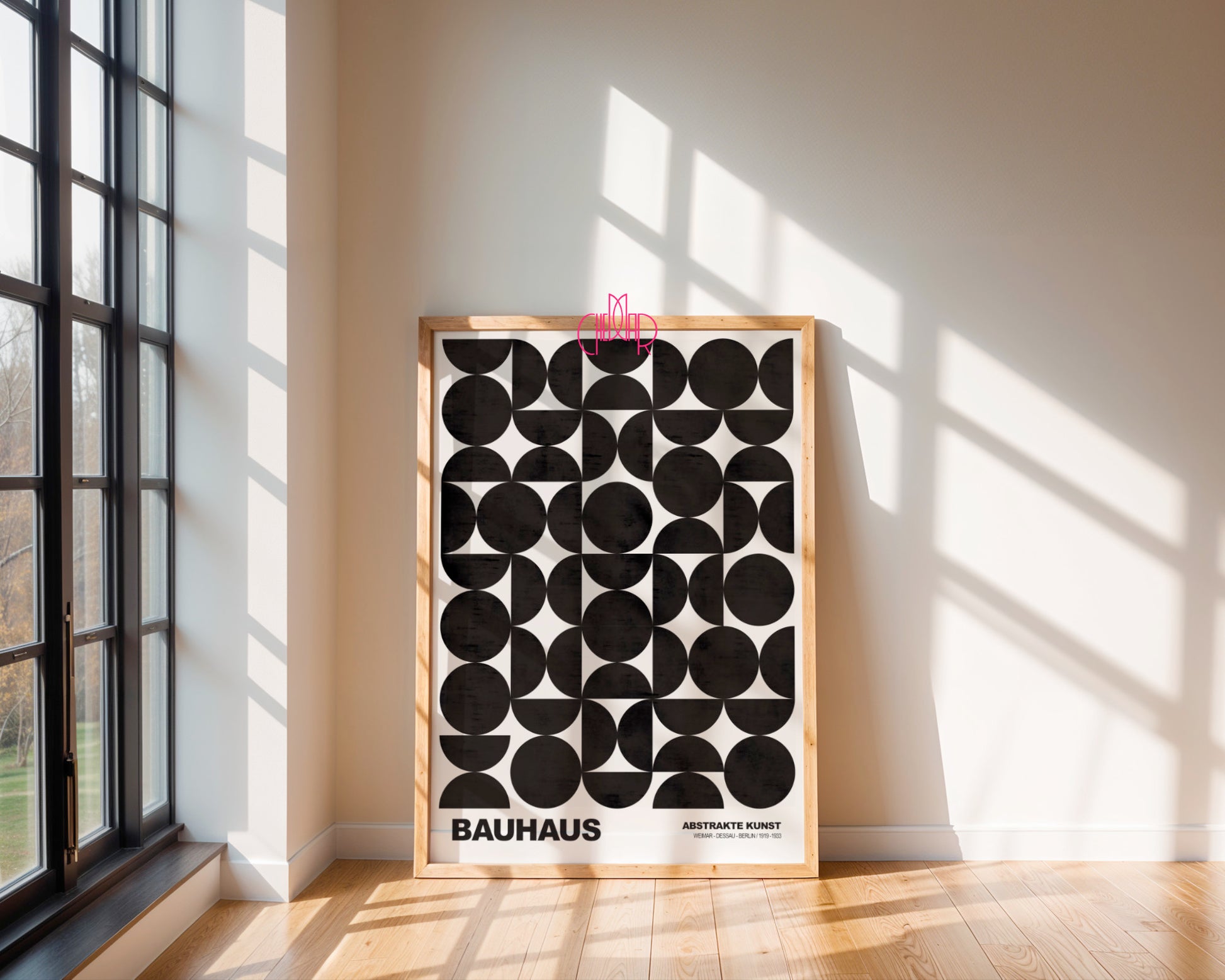 Strukturalna Cisza: Arch Linear – Bauhaus, Abstract Monochrome Design