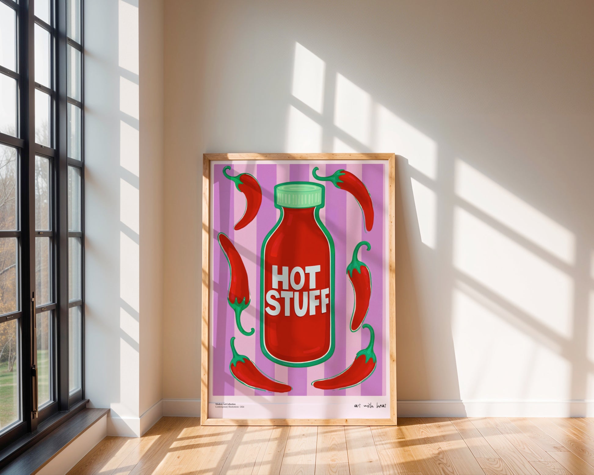 Hot Stuff Poster, Art with Heat, Modernism, Contemporary Art