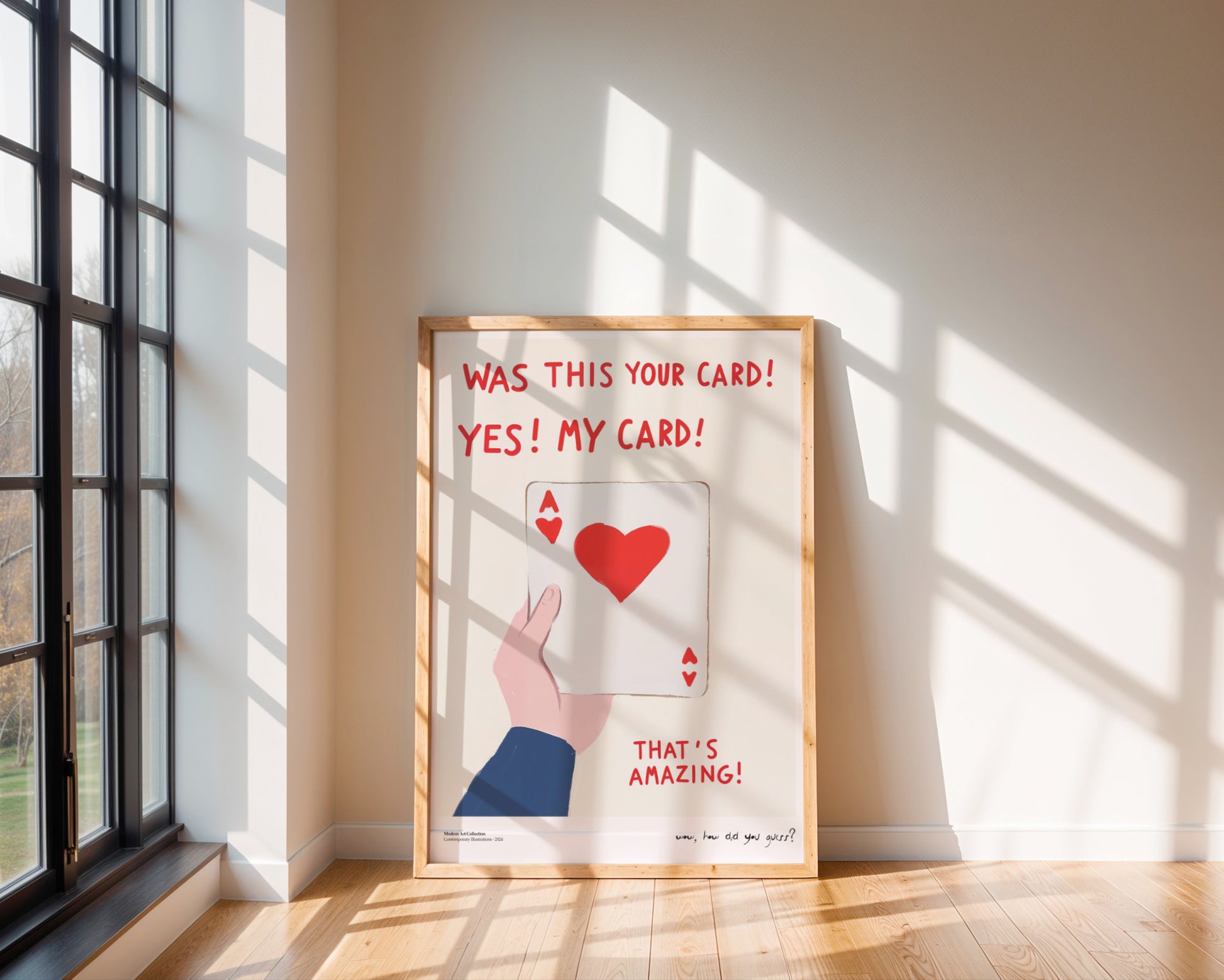 Amazing Card poster, Ace of Hearts, modernism, contemporary art