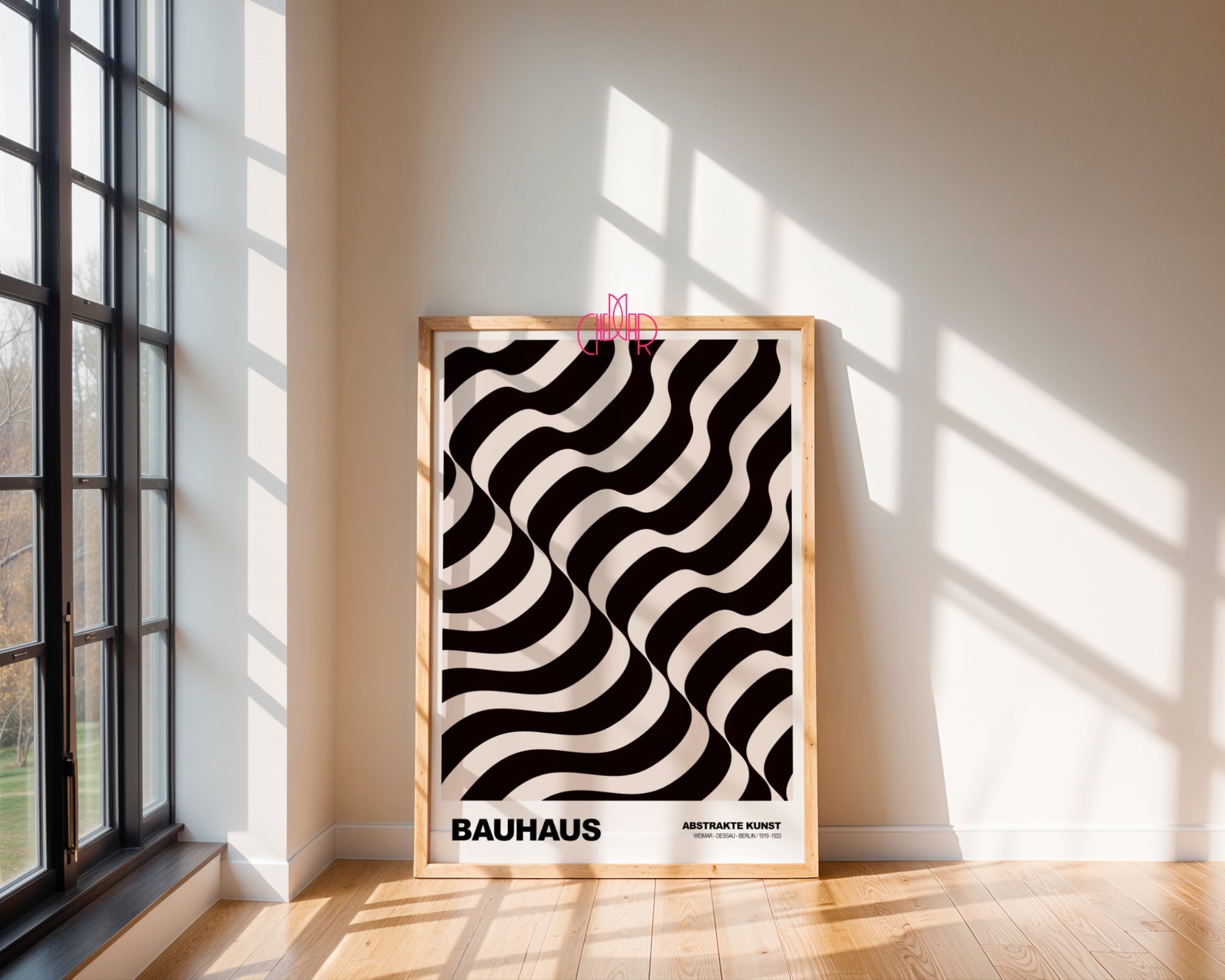 Płynna Geometria: Wavy Monolith – Bauhaus, Abstract Kinetic Flow