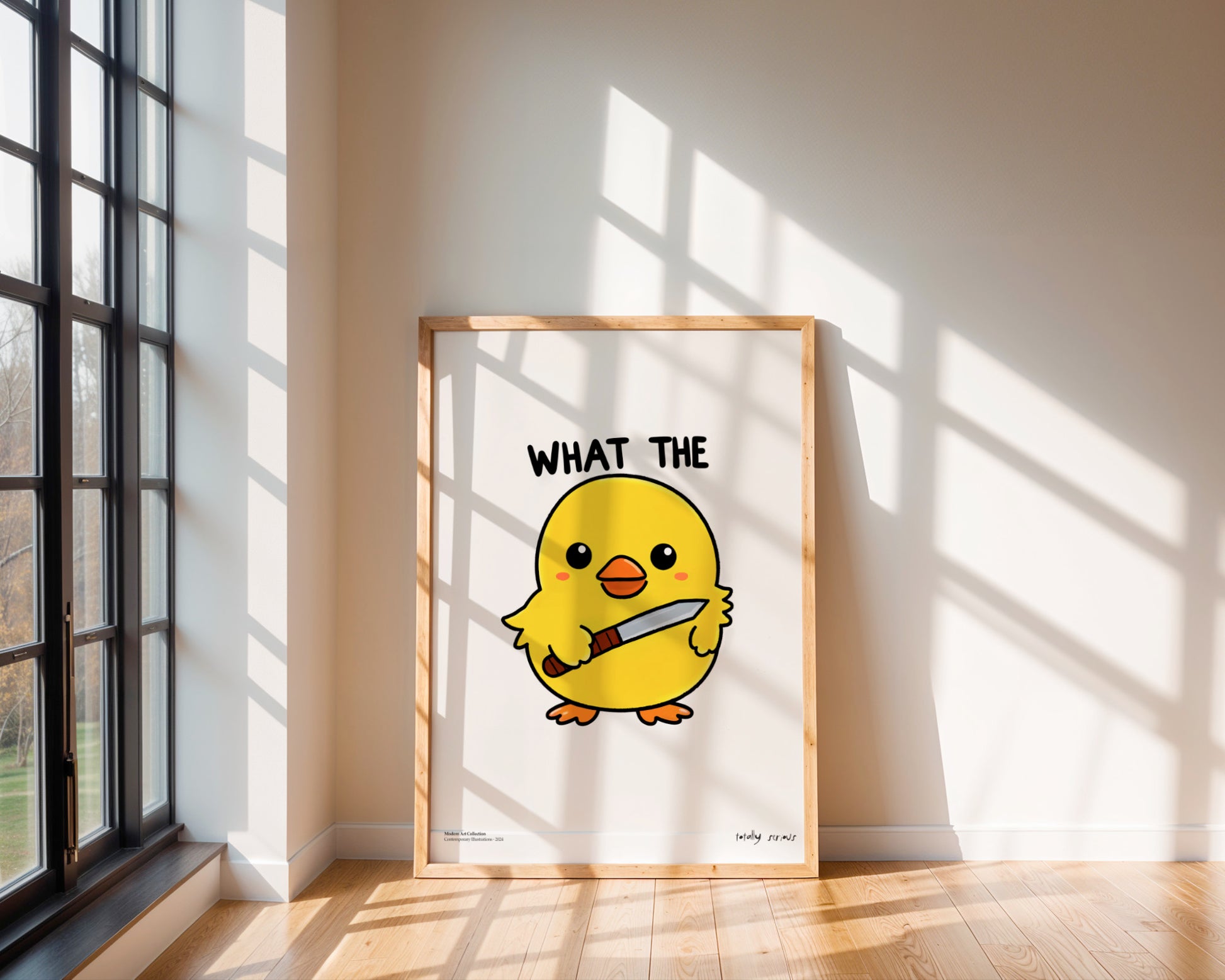 Poster What the Duck, Totally Serious, modernism, contemporary art