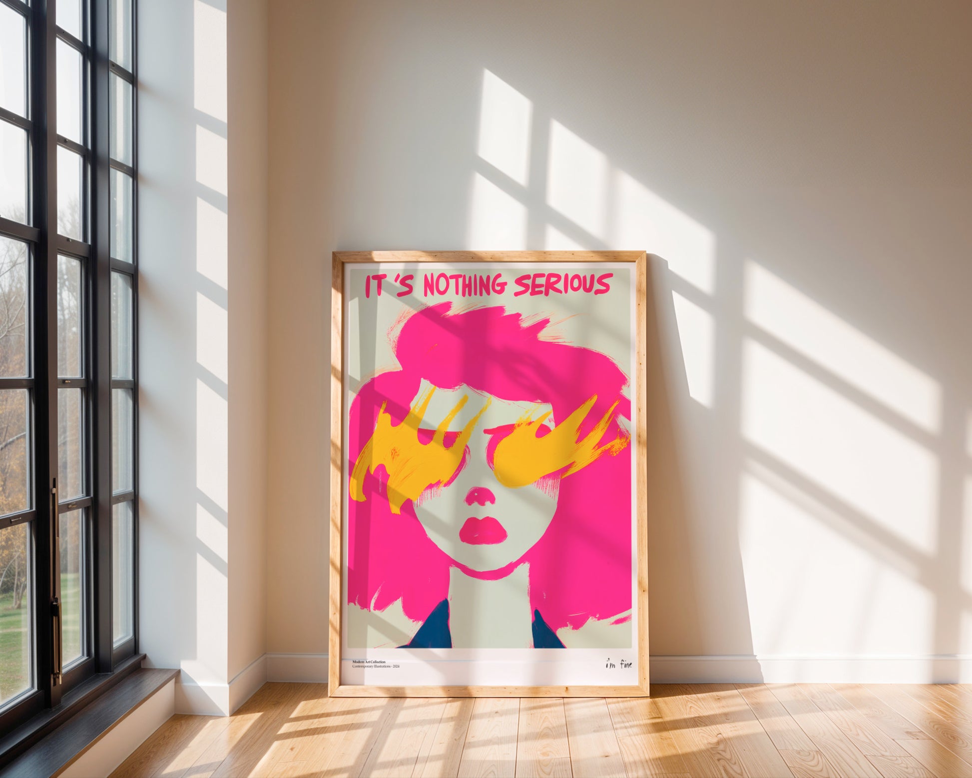 It’s Nothing Serious, I’m Fine poster, modernism, contemporary art