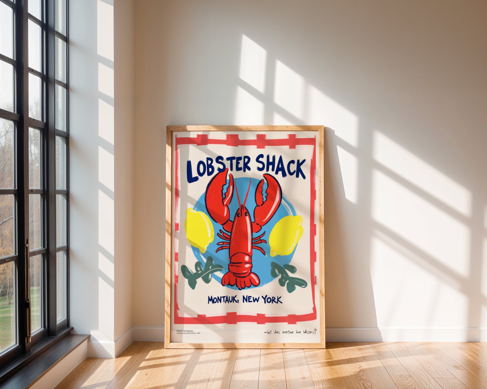 "Lobster Shack" Poster - Bring the Montauk vibe right into your kitchen!