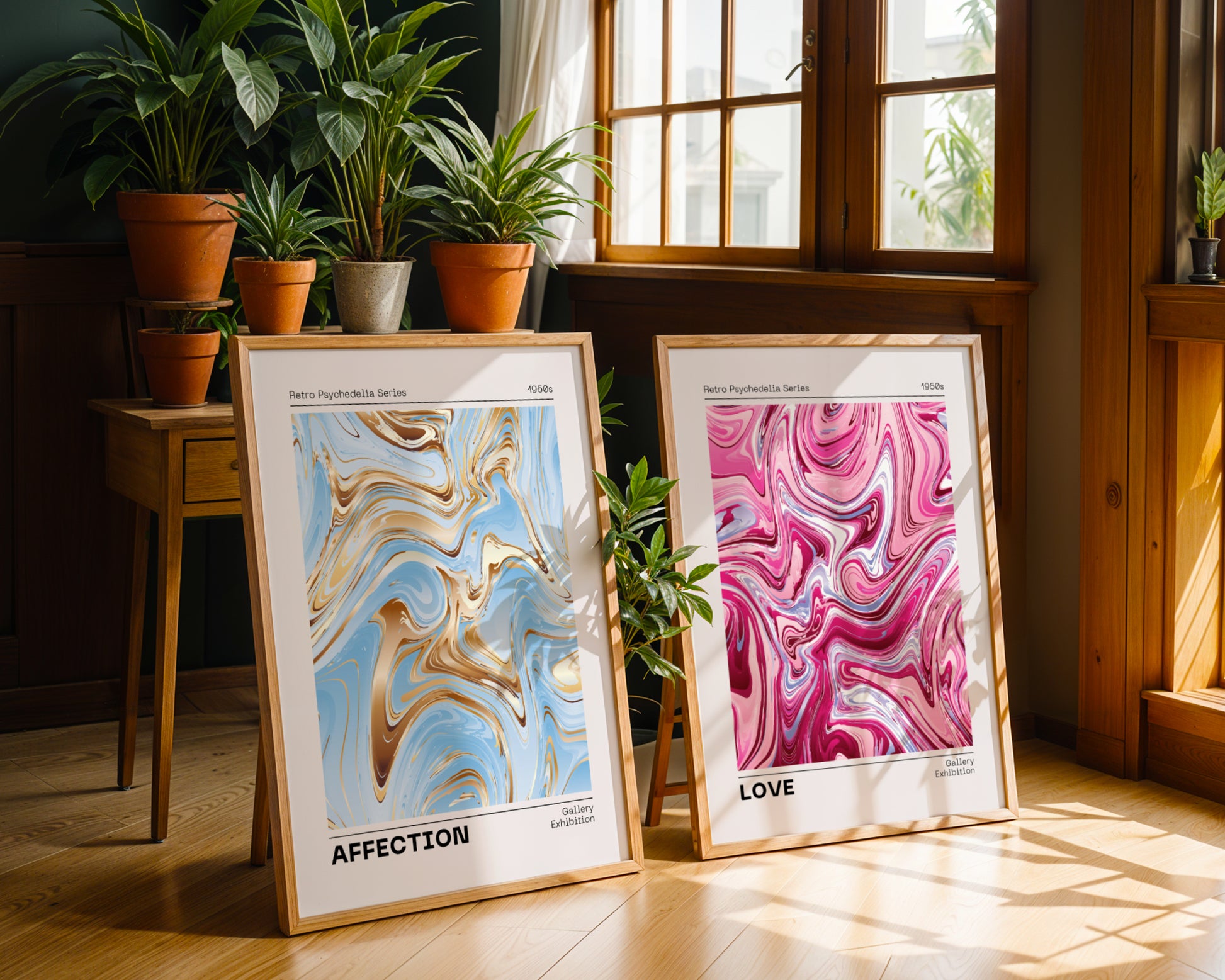 Love and Sympathy poster set, abstract, contemporary art