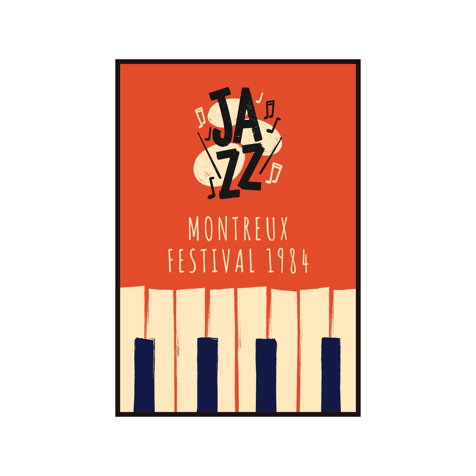 Music poster from the All That Jazz series, Montreux 1984