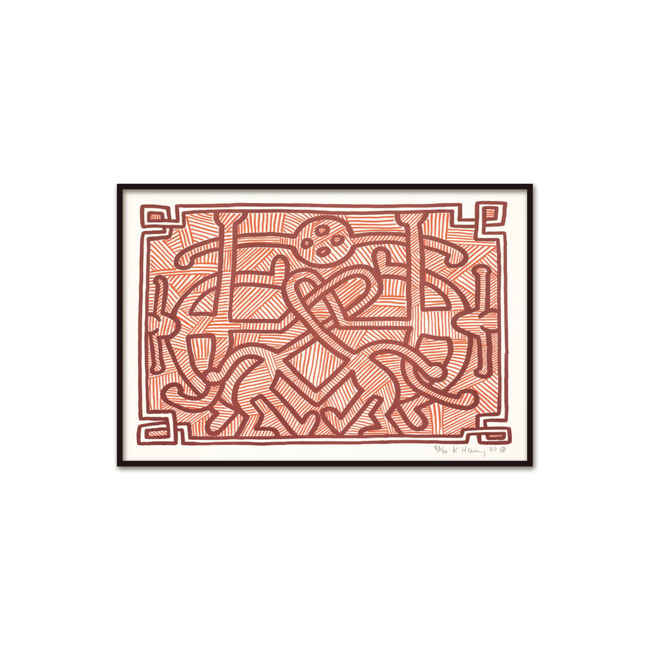 Keith Haring poster - labyrinth, pop art, contemporary art