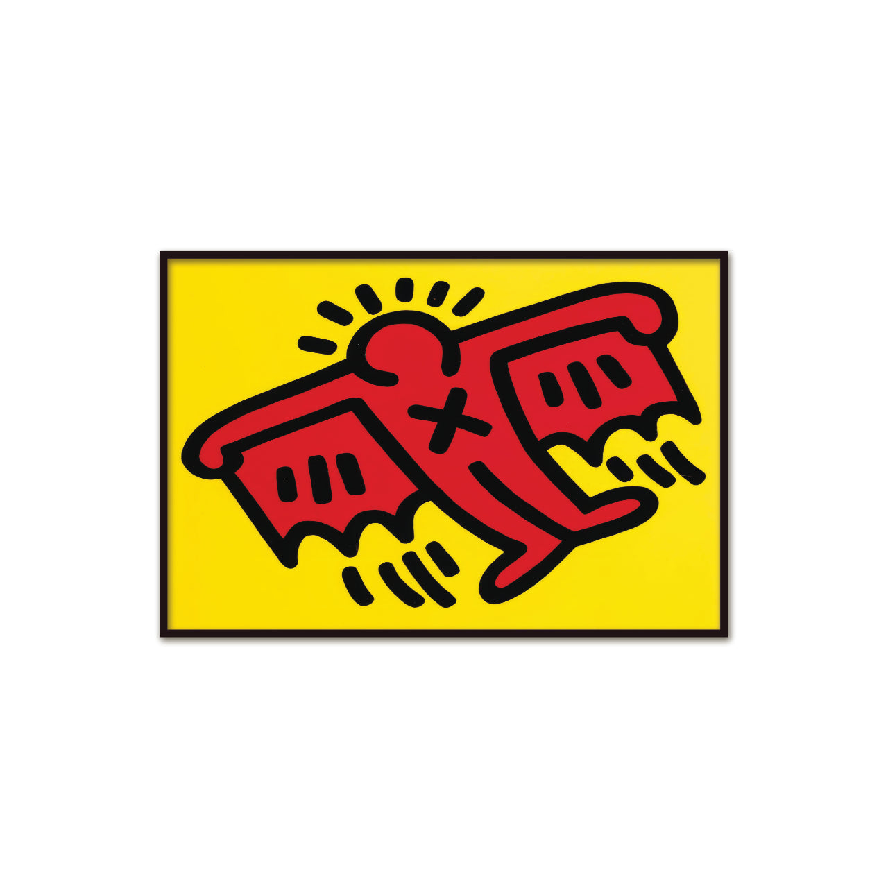 Keith Haring poster - bat, horizontal, pop art, contemporary art