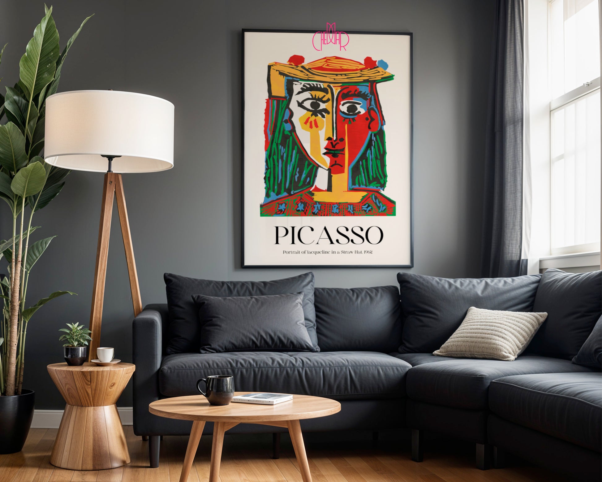 Picasso – Portrait of Jacqueline in a Straw Hat (1962) | Fauve Gallery Poster