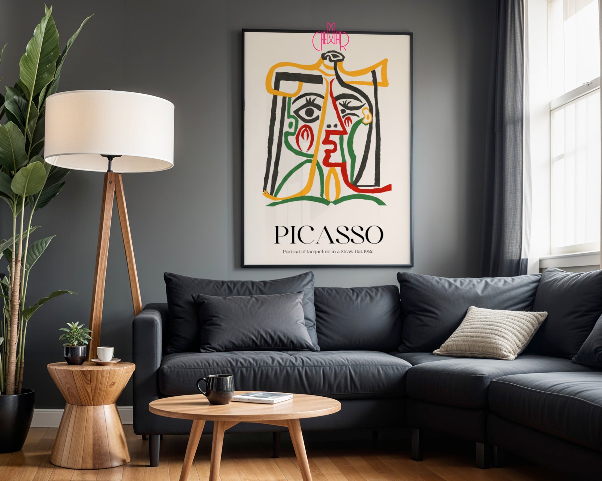 Picasso – Portrait of Jacqueline in a Straw Hat (1962) | Fauve Gallery Poster