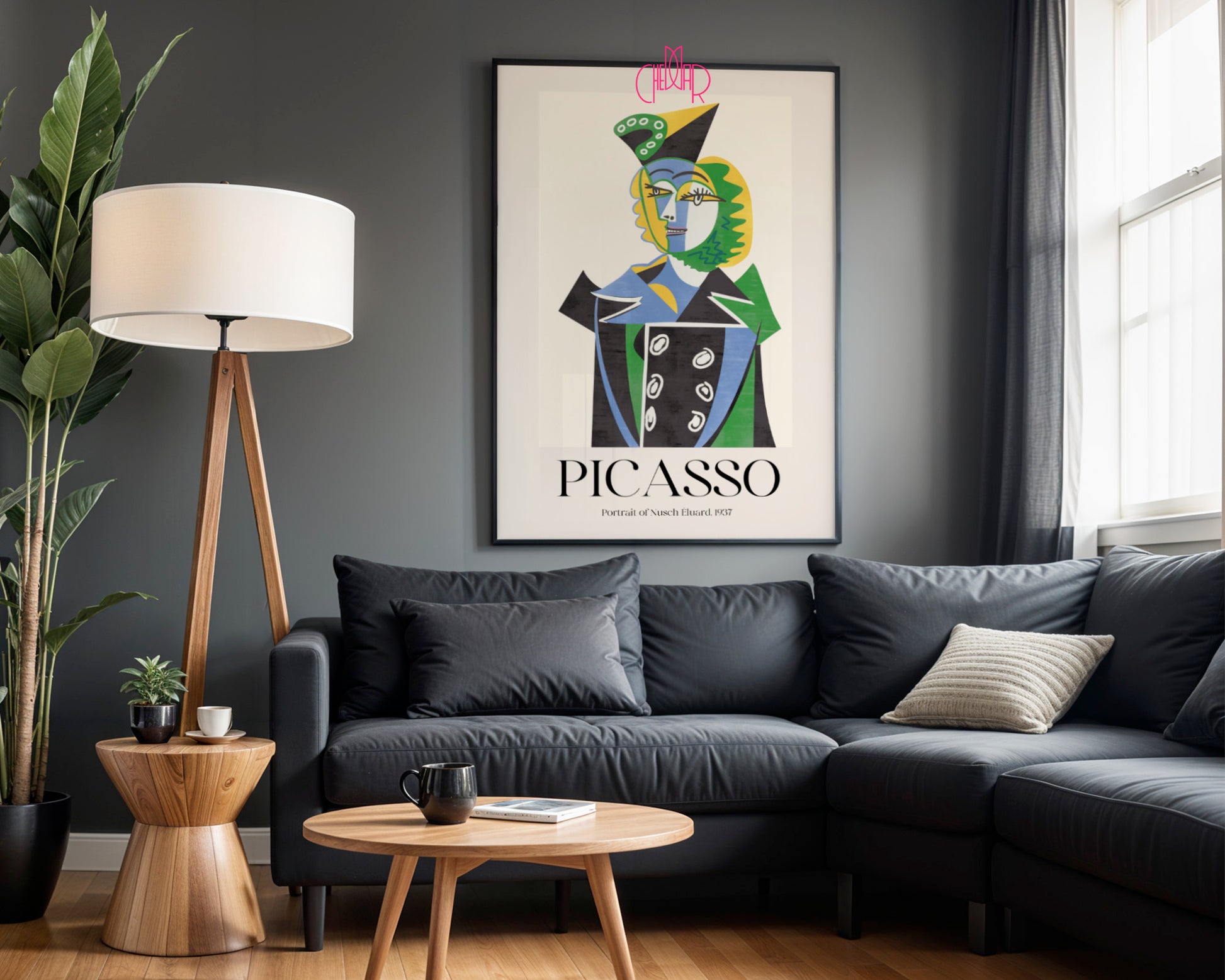 Picasso – Portrait of Nusch Éluard 1937 | Fauve Gallery Poster Cubist vibration of colors and poetic soul