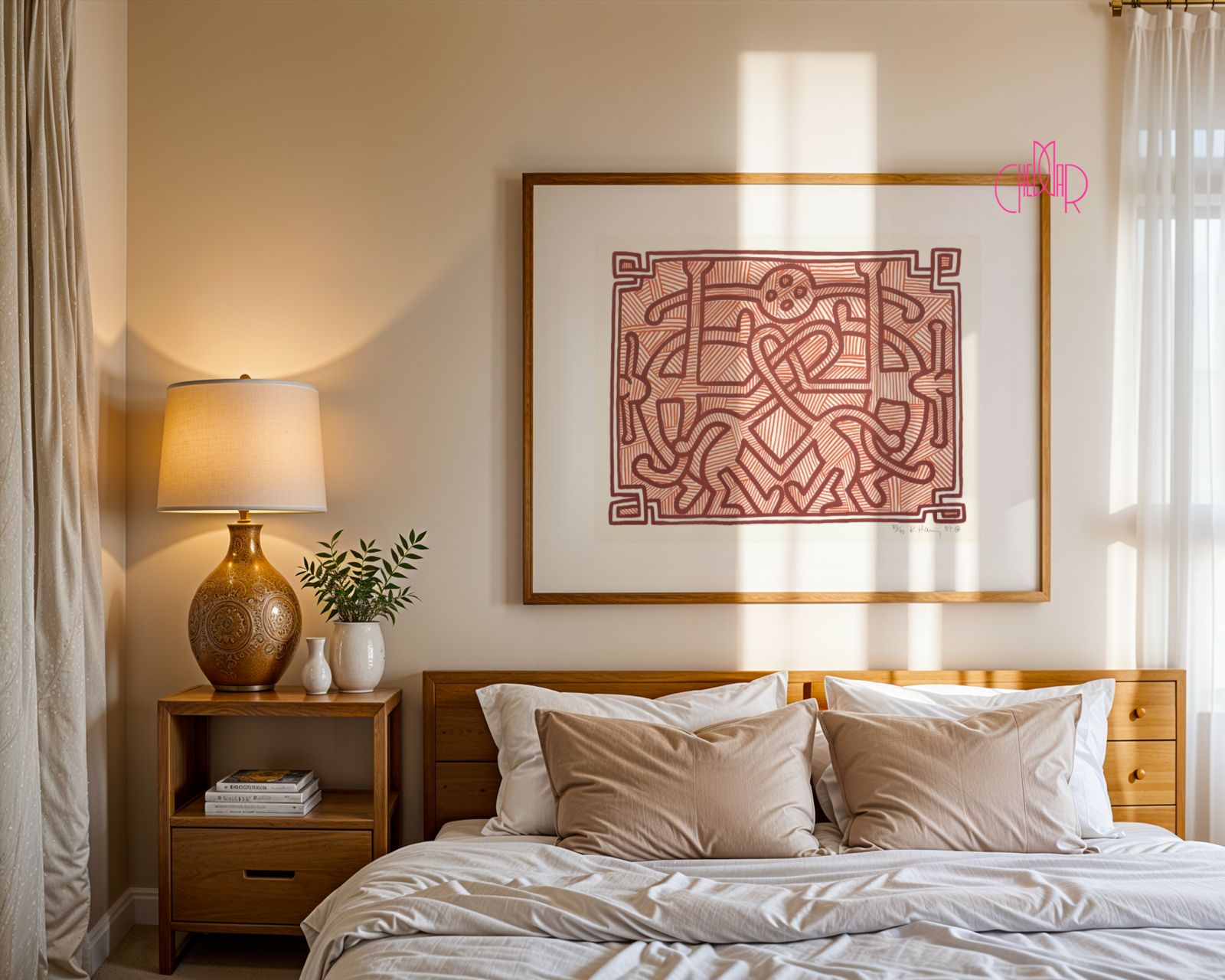 Keith Haring poster - labyrinth, pop art, contemporary art