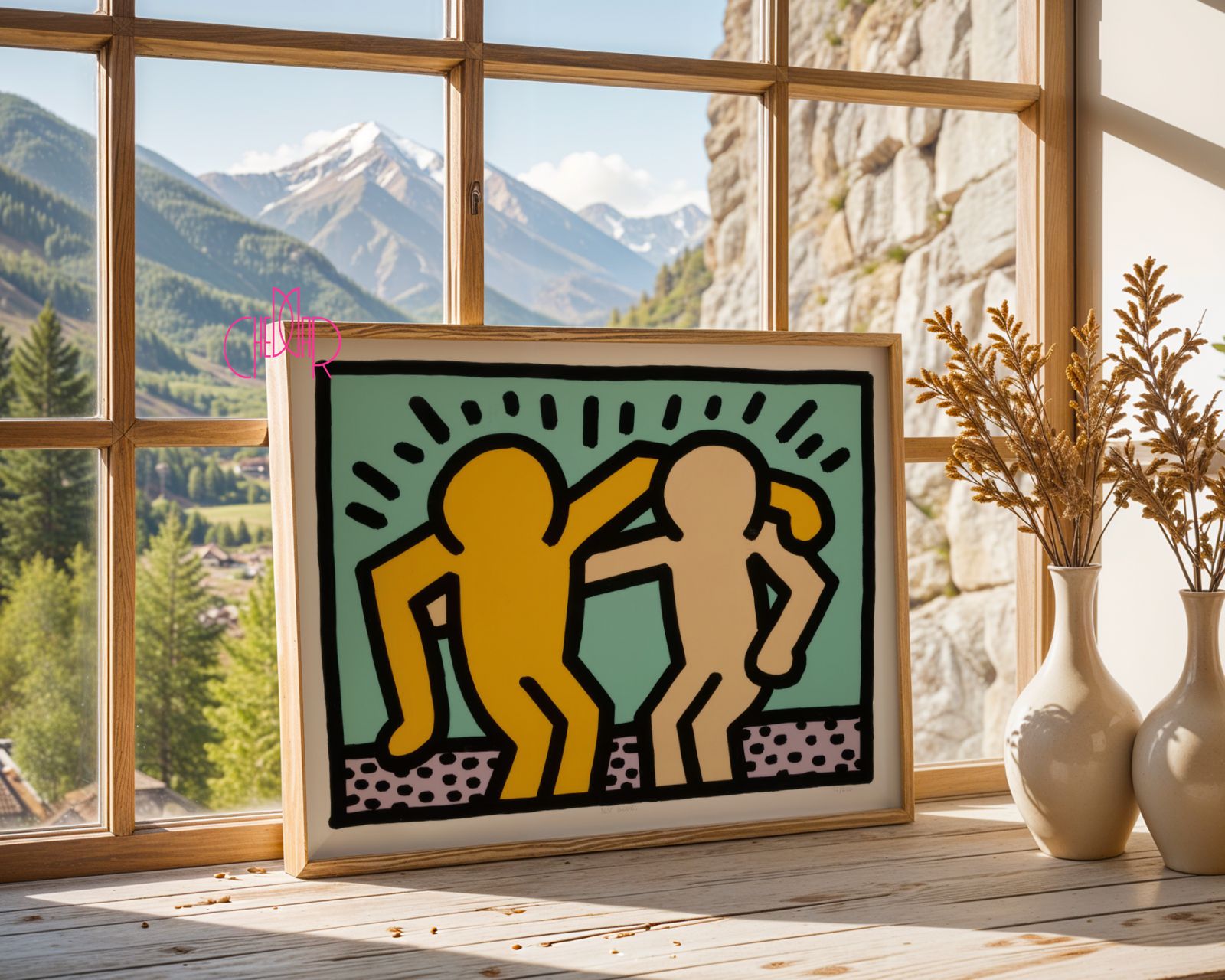 Keith Haring- Best Buddies poster, limited edition, pop art