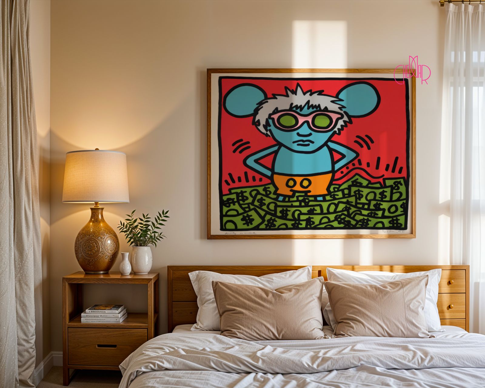 Keith Haring-Andy Mouse poster, pop art, contemporary art