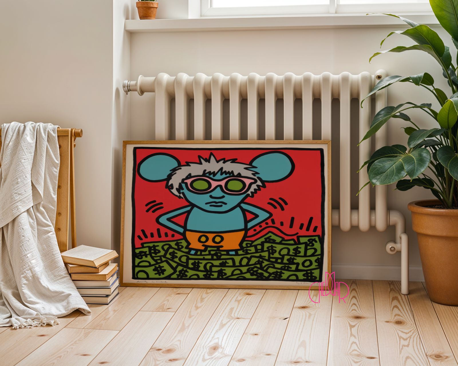 Keith Haring-Andy Mouse poster, pop art, contemporary art