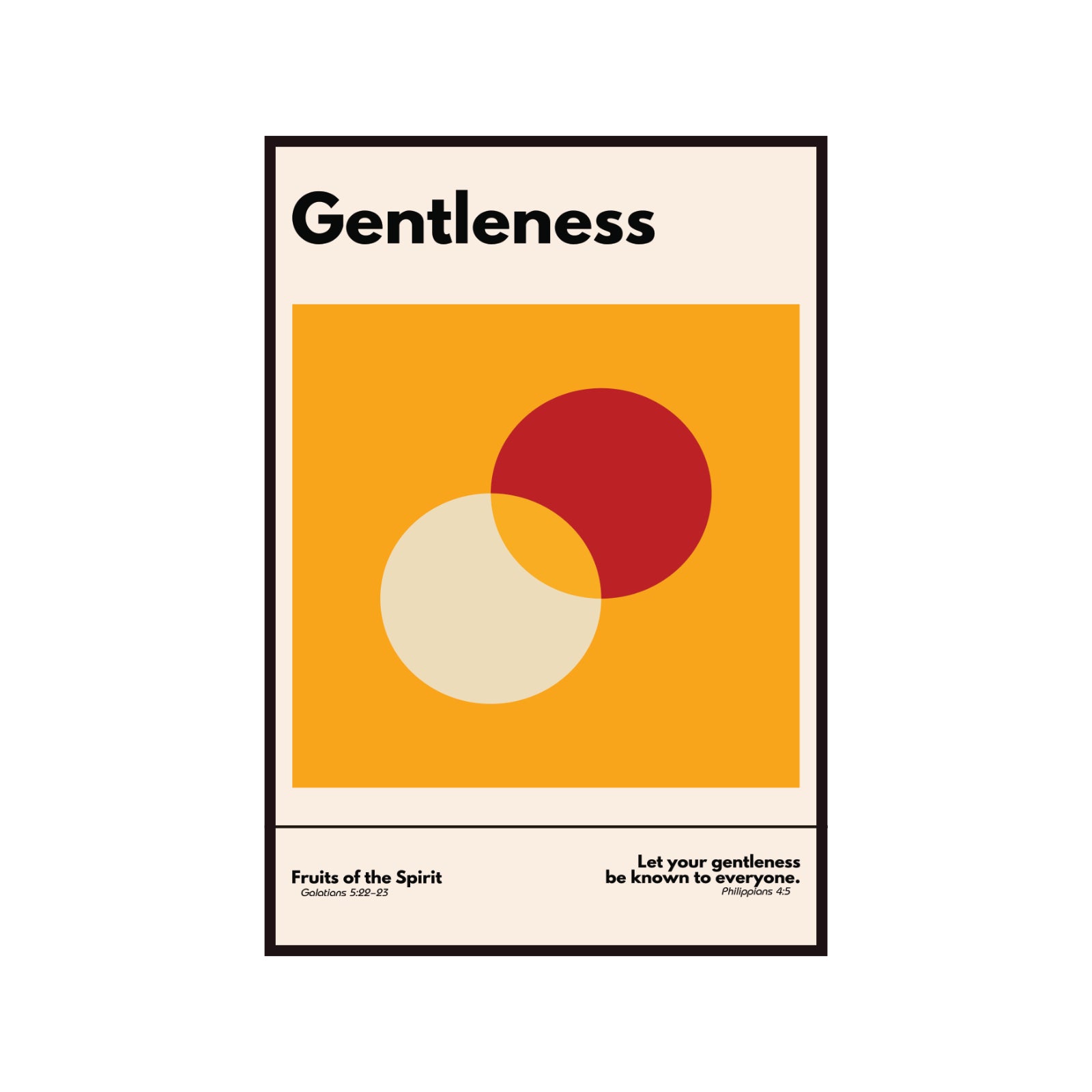 Bauhaus poster, Gifts of the Holy Spirit - Gentleness