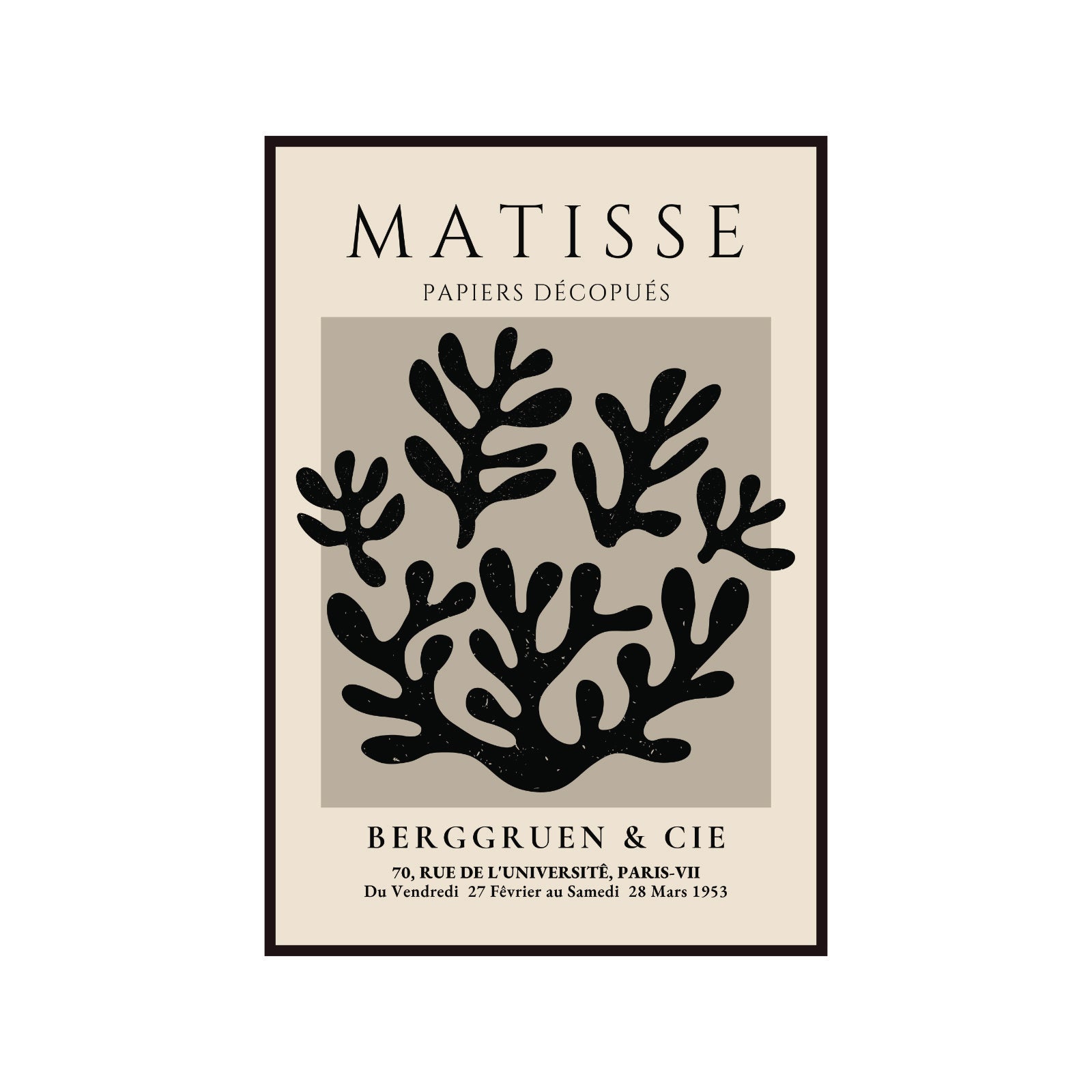 Bauhaus poster red "Eyes of the Prophet" on a navy blue background, modernism