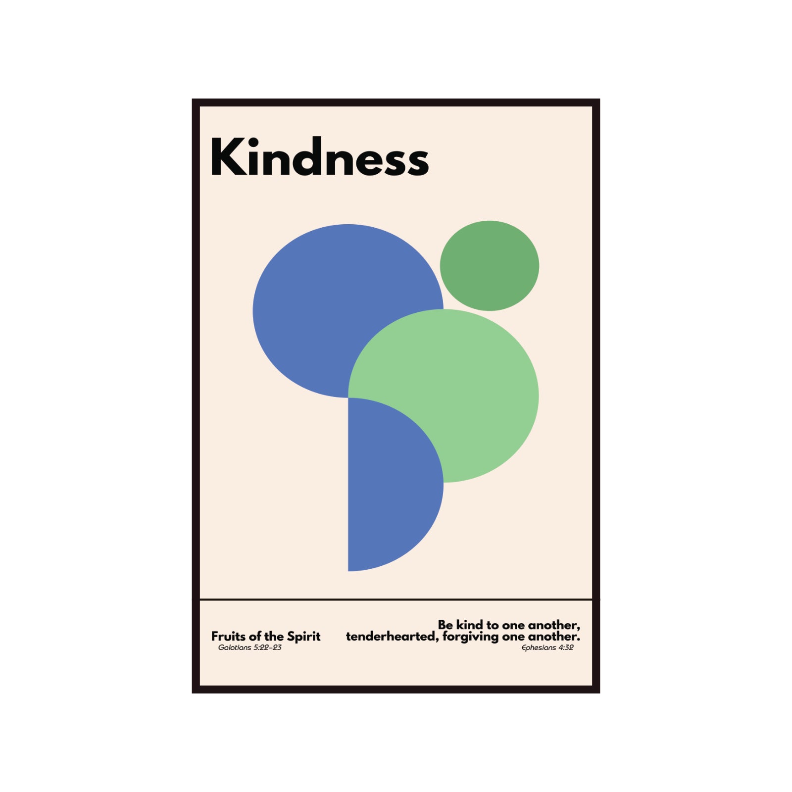 Poster from the Bauhaus series, Gifts of the Holy Spirit - kindness