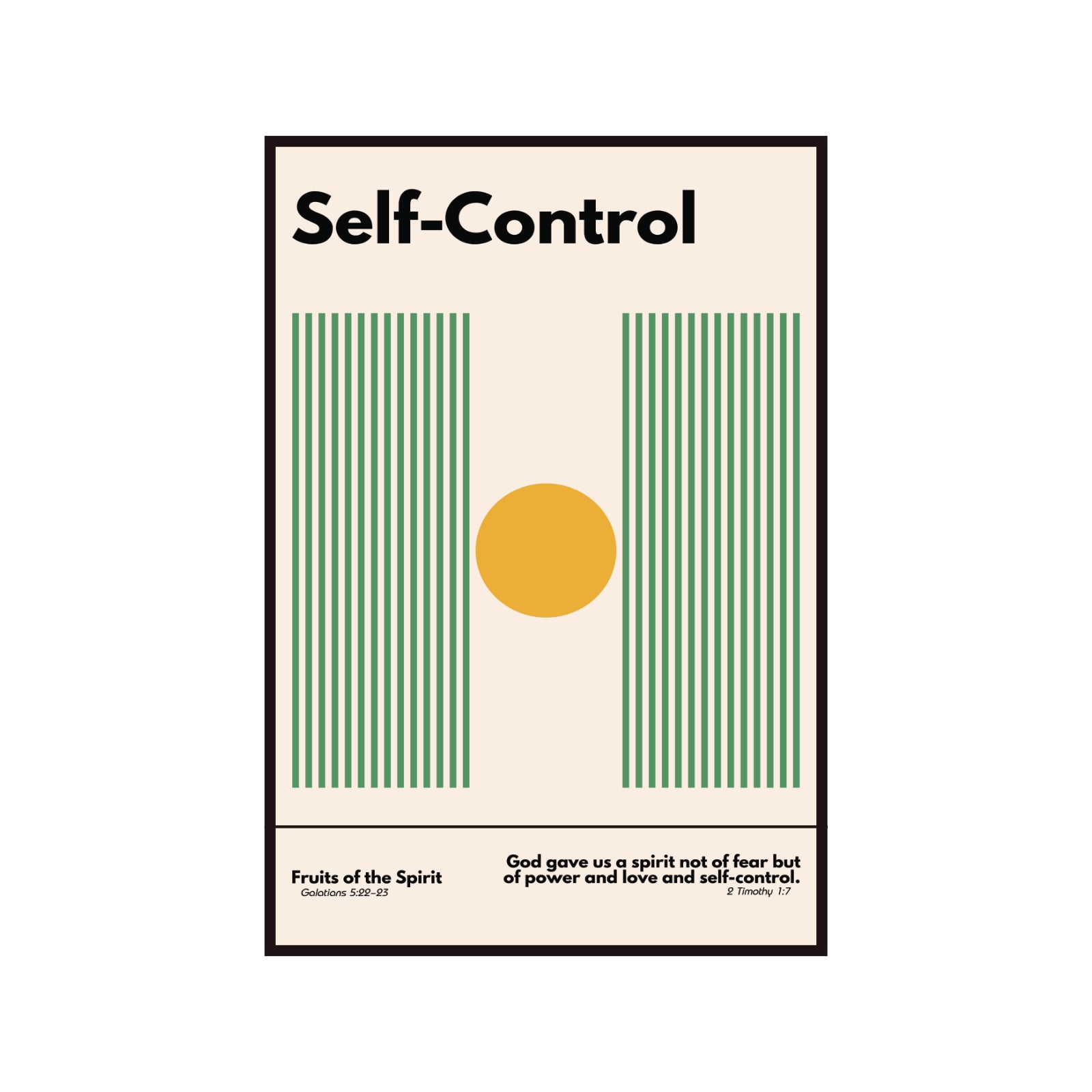 Poster from the Bauhaus series, Gifts of the Holy Spirit - self-control