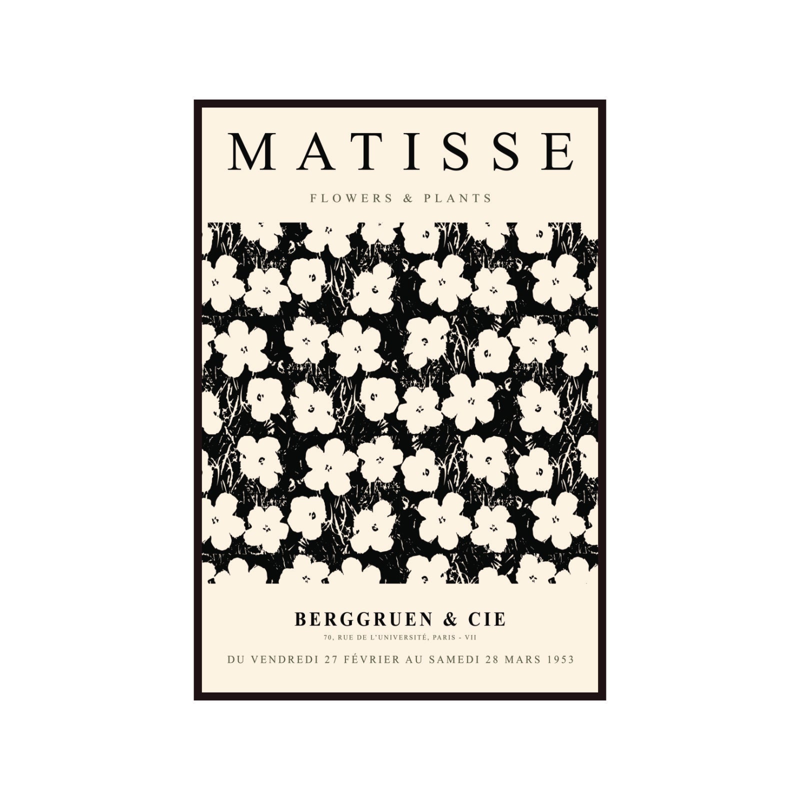 Henri Matisse – Flowers & Plants – Berggruen & Cie Exhibition Poster