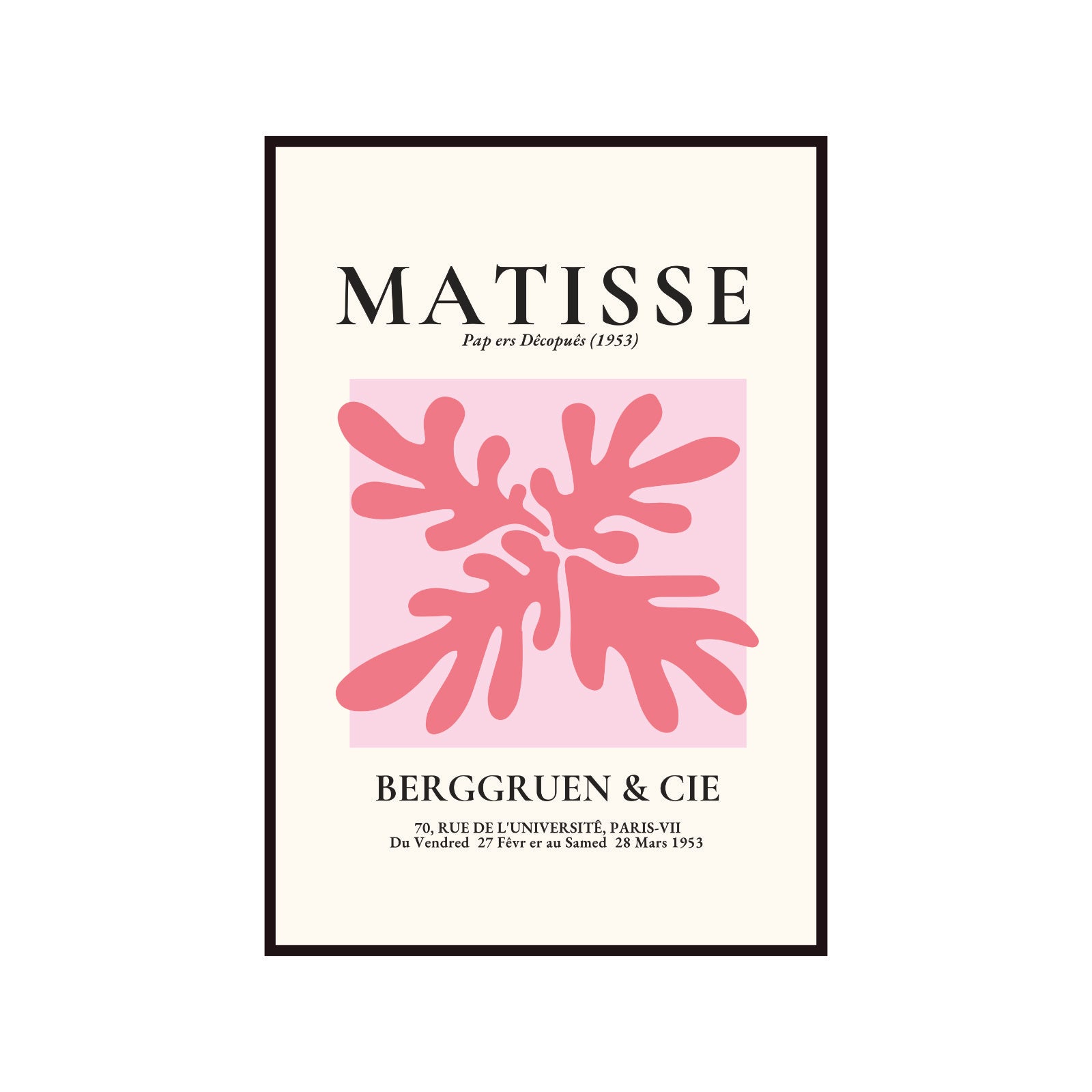 Bauhaus poster red "Eyes of the Prophet" on a navy blue background, modernism