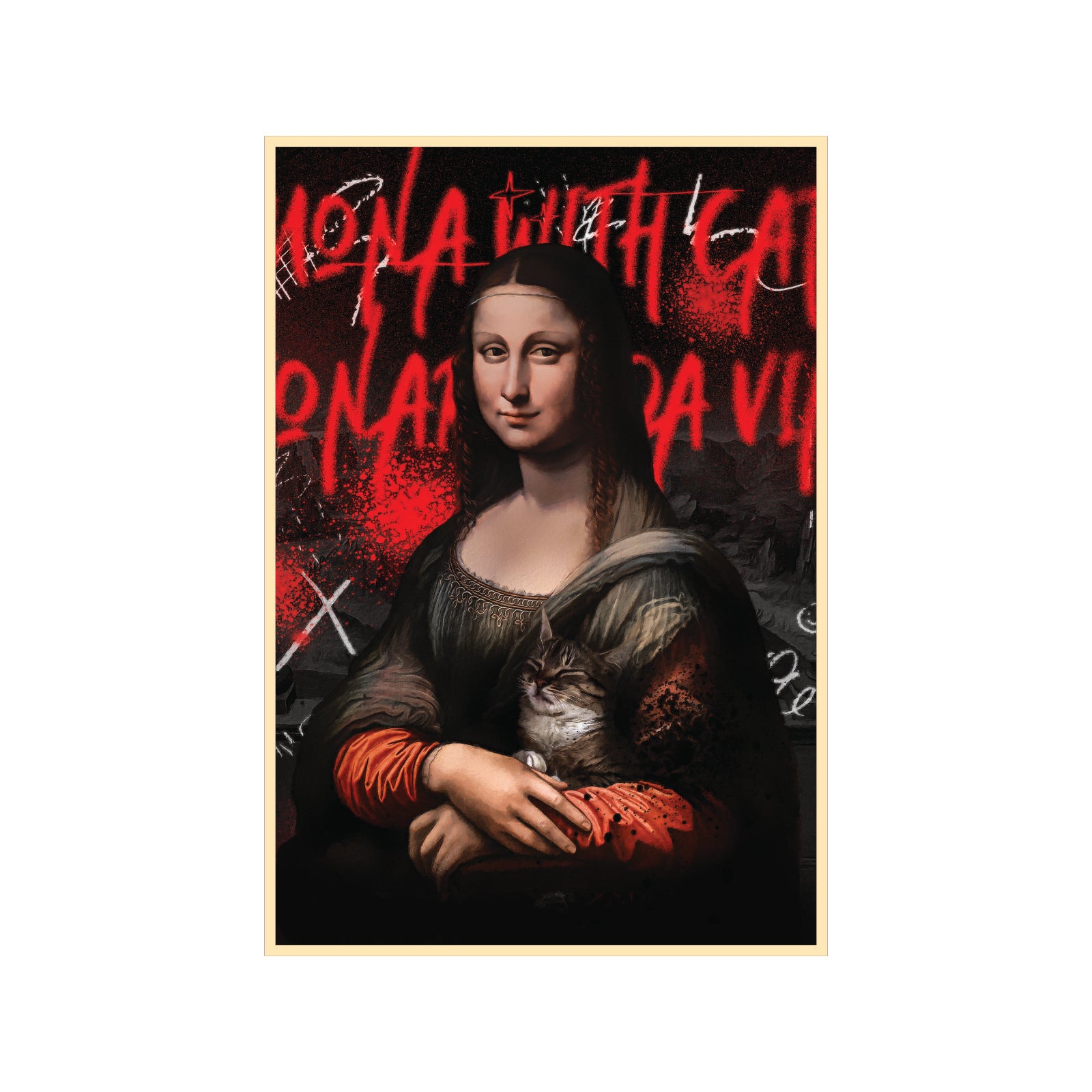 Avant-Garde Poster "Mona Lisa", contemporary art, avant-garde art