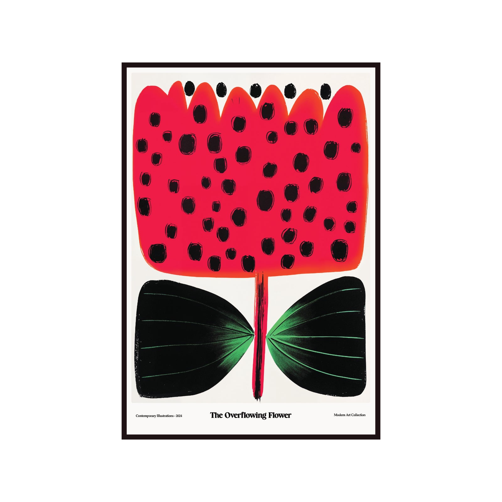 "Overlowing Flower" poster, a blooming flower