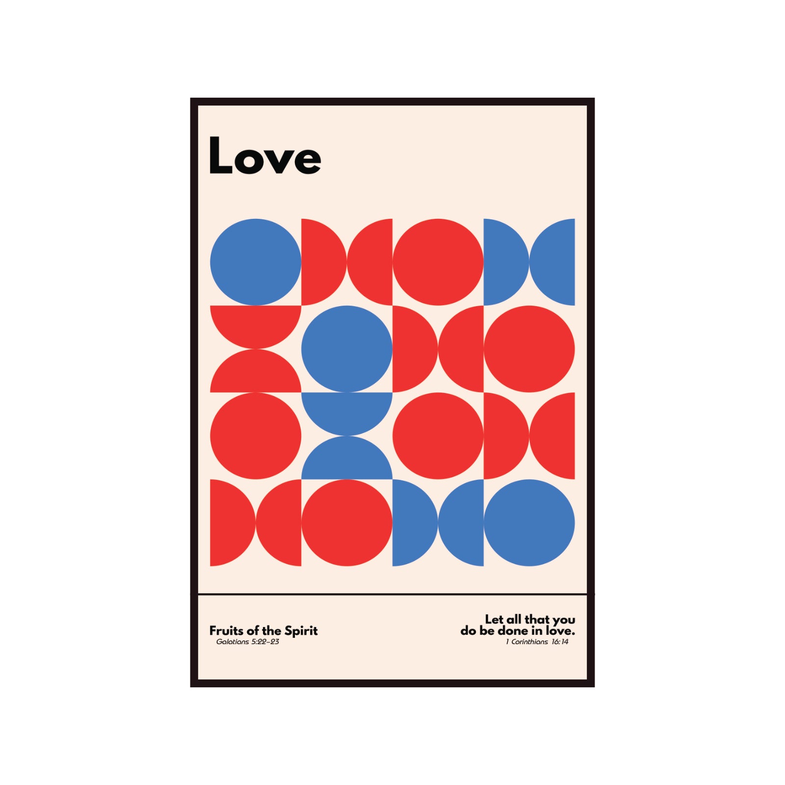 Poster from the Bauhaus series - Gifts of the Holy Spirit - love