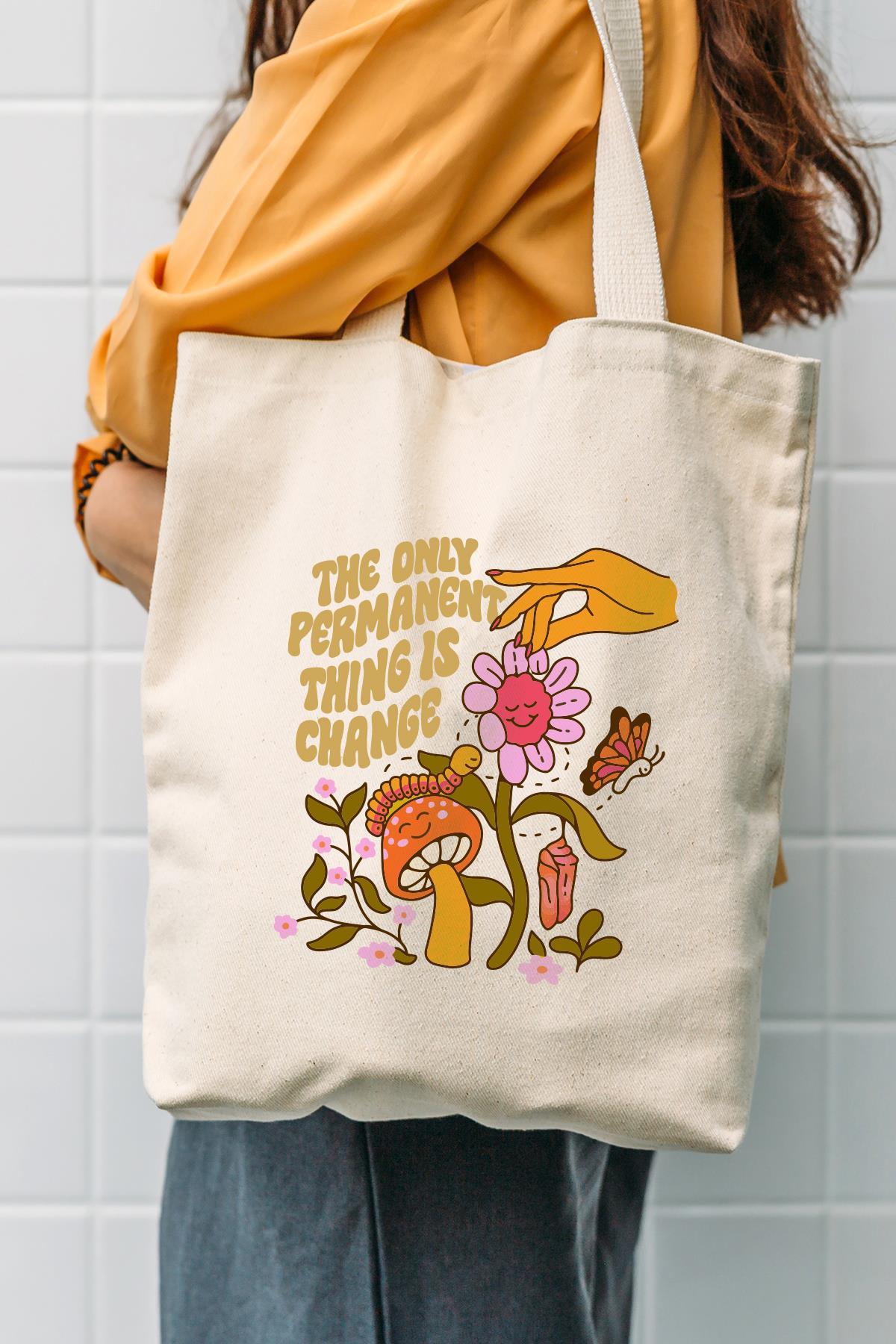 Cotton shoulder bag, stylish, artistic, spacious, durable change 