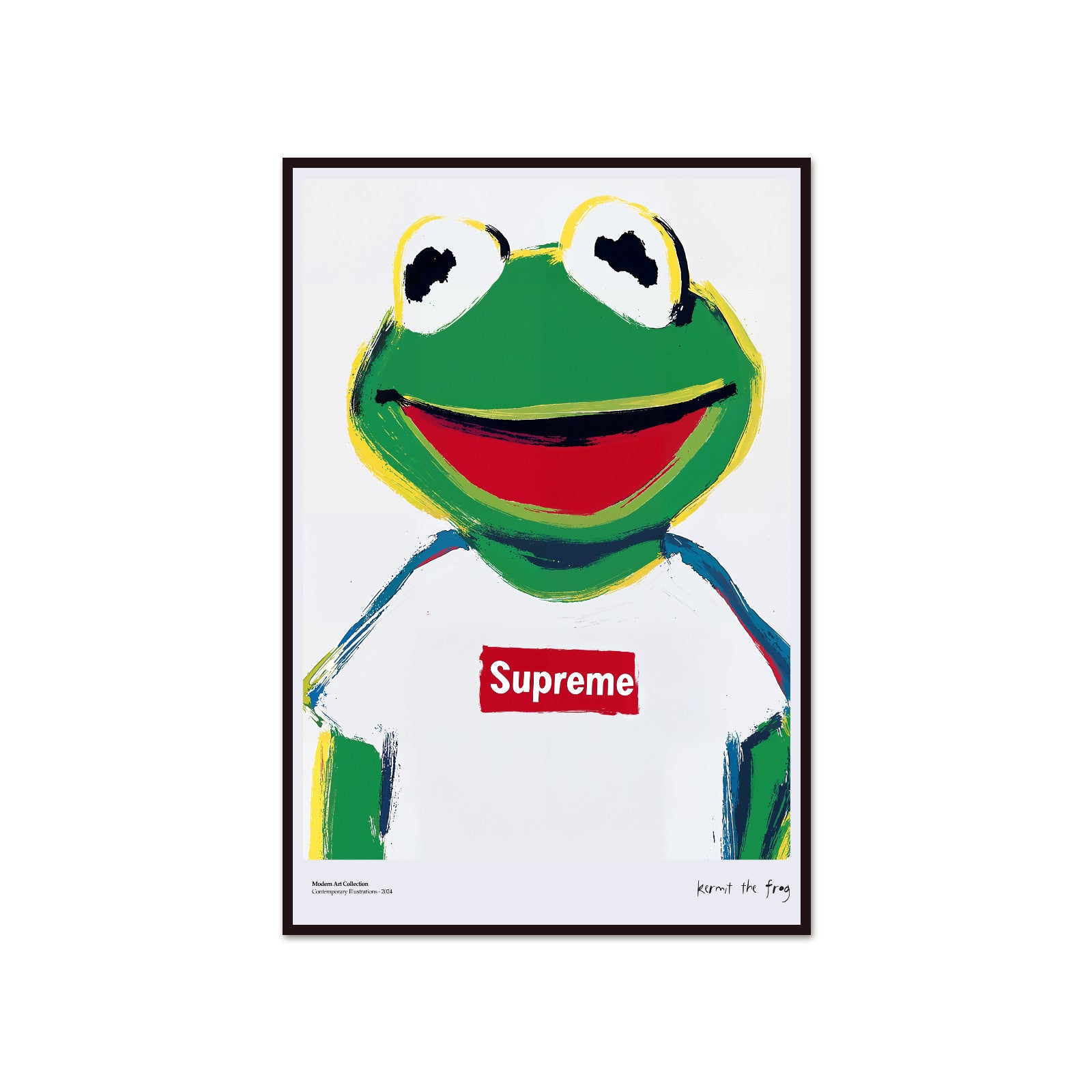 Kermit the Frog poster, Supreme Streetwear, modernism, contemporary art