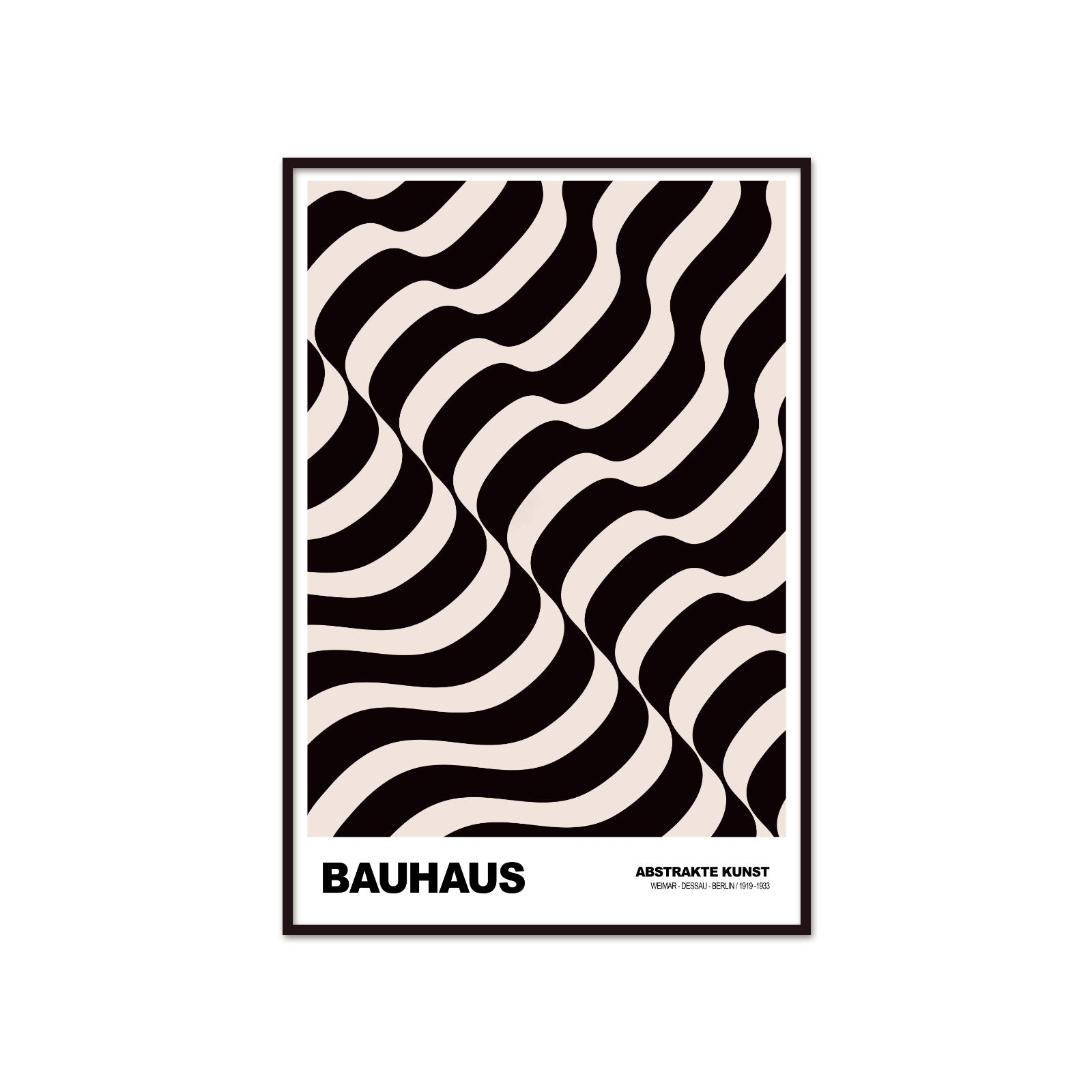 Płynna Geometria: Wavy Monolith – Bauhaus, Abstract Kinetic Flow