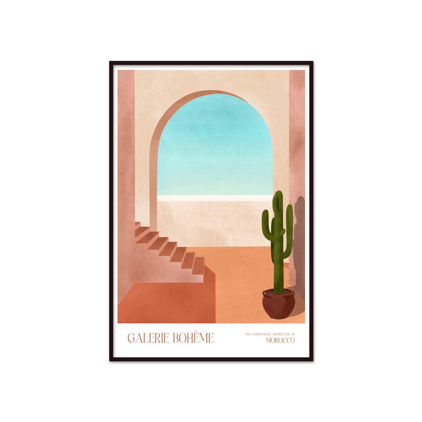 Plakat Maroko, Minimalizm Architektoniczny, Contemporary Art