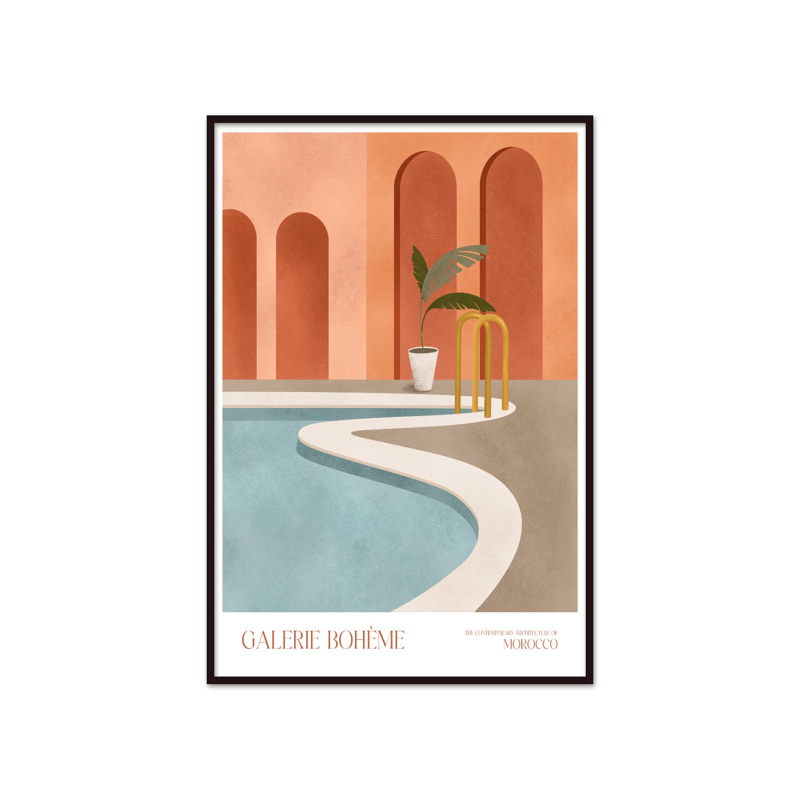 Plakat Moroccan Pool, Galerie Bohème, Contemporary Art, Minimalizm