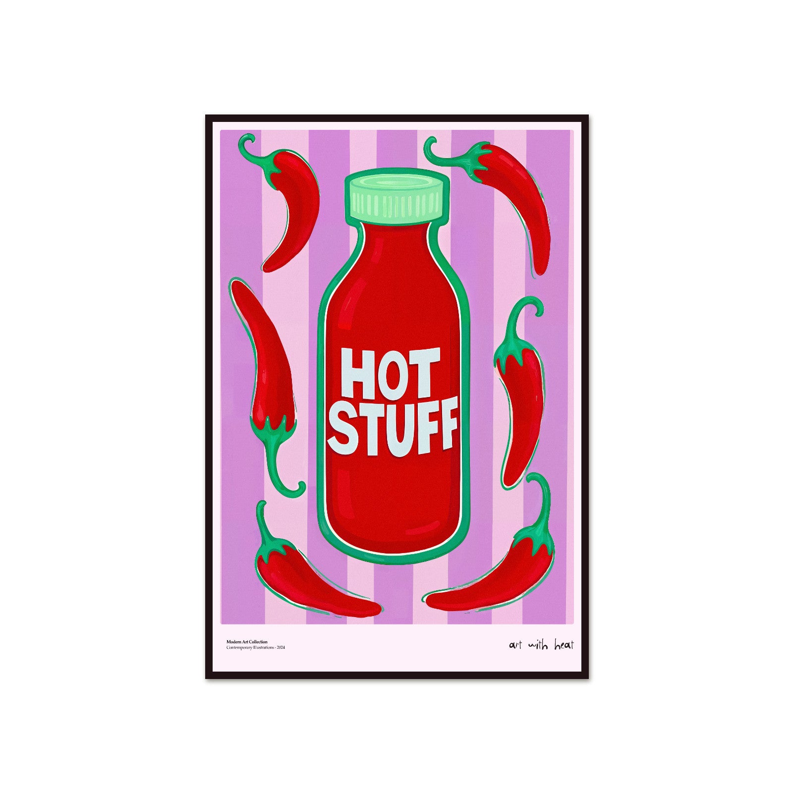 Hot Stuff Poster, Art with Heat, Modernism, Contemporary Art