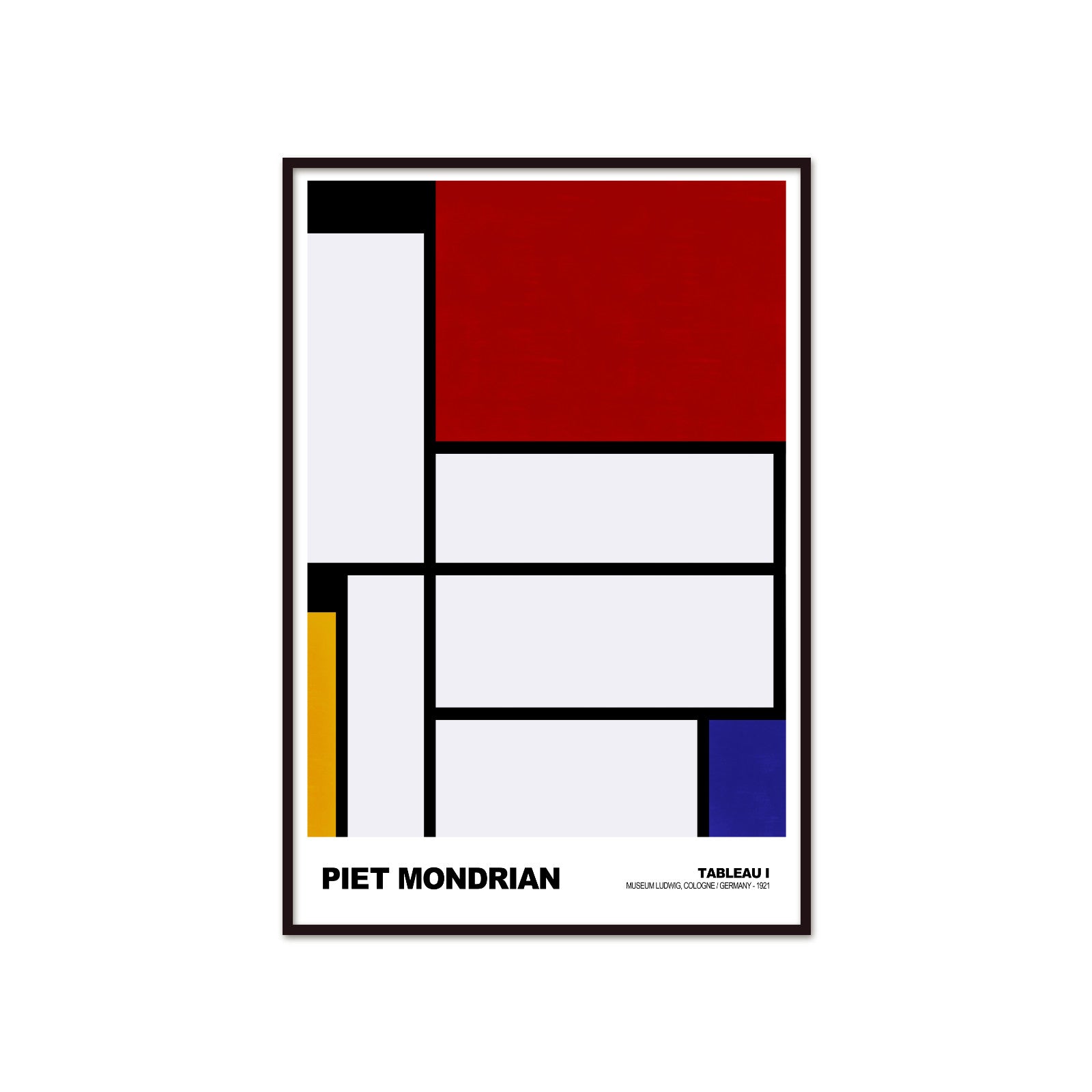 Czerwony Minimalizm: Abstract Grid – Mondrian, Modernist Red & Yellow